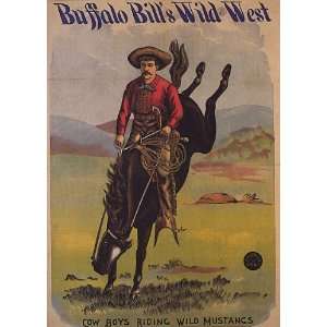  BUFFALO BILLS WILD WEST AMERICAN COWBOY RIDING WILD 