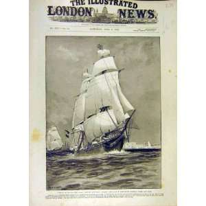  1894 Hms Active Volage Portsmouth Harbour Sea Ships