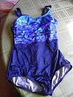 Womens Bathing Swim Suit Swimwear Speedo 14 Blue Purple