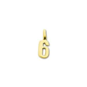  Gold Vermeil Number Charms   6 Arts, Crafts & Sewing