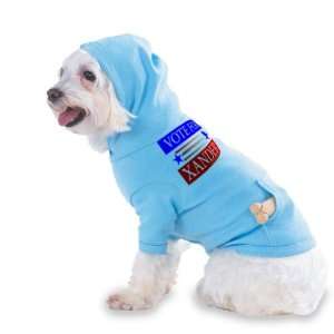 VOTE FOR XANDER Hooded (Hoody) T Shirt with pocket for your Dog or Cat 
