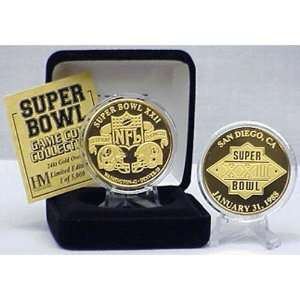  BSS   24kt Gold Super Bowl XXII flip coin 
