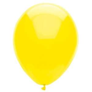 100 Party Balloons   11 Round Latex, Lemon Yellow Toys 