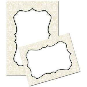  Image Shop 2012039 Taupe Scroll Frame Invitation and Card 