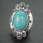 NEW IN TIBET STYLE TIBETAN SILVER TURQUOISE RING