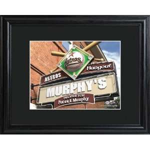  MLB Houston Astros Pub Print in Wood Frame