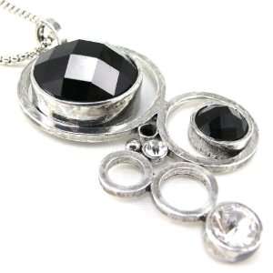  Necklace french touch Mélusine black white. Jewelry