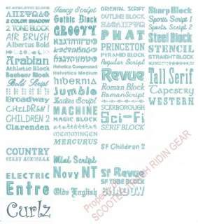 We also have all of the font styles below available for monogramming 