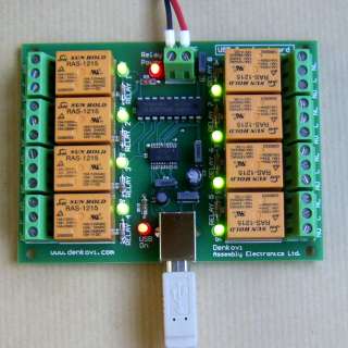 USB 8 Relay (Switch) Output Module Board Controller   12V  
