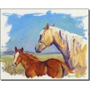 Palomino and Foal by Marsha McDonald   Horse Equine Ceramic Accent 