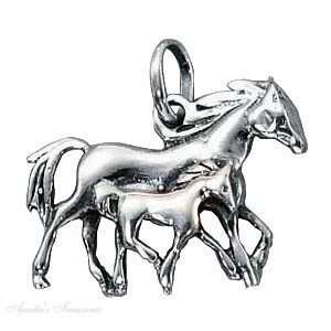  Sterling Silver Horse Foal Pendant Jewelry