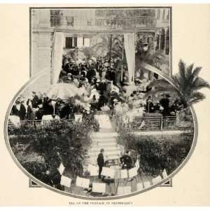 com 1910 Print Shepheard Hotel Cairo Terrace Costume Fashion Balcony 