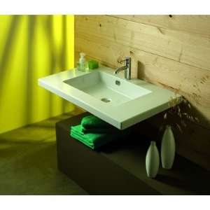  Mars Ceramic Bathroom Sink with Overflow Holes Drilled No 