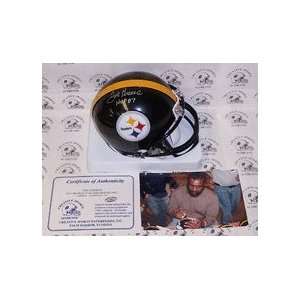   Autographed Pittsburgh Steelers Mini Football Helmet with Inscription