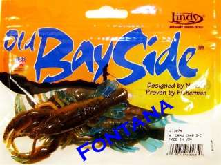 LINDY OLD BAYSIDE BAITS 4 CRAW BAMA BLUE CT3074 *FONTANA 