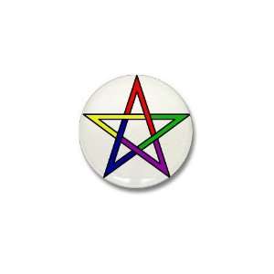  Rainbow Woven Star Art Mini Button by  Patio 