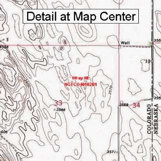 USGS Topographic Quadrangle Map   Wray NE, Colorado (Folded/Waterproof 