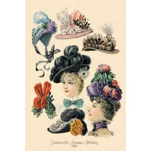  Fashionable Summer Millinery   Poster (12x18)