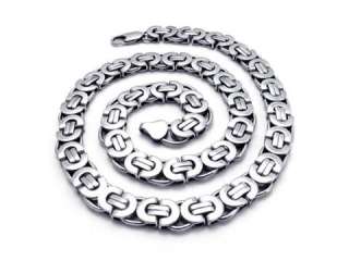 Mens Silver Charm 316L Stainless Steel Necklace Chain  