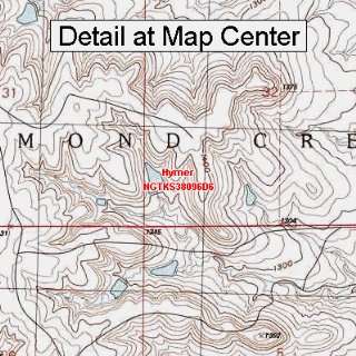  USGS Topographic Quadrangle Map   Hymer, Kansas (Folded 