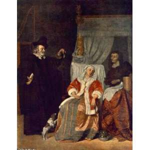 FRAMED oil paintings   Gabriel Metsu   24 x 32 inches   Visit of the 