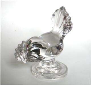 Vintage New Martinsville Crystal Glass Hen Figure  