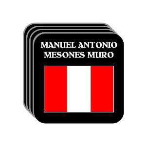 Peru   MANUEL ANTONIO MESONES MURO Set of 4 Mini Mousepad Coasters