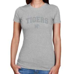  Memphis Tigers Ladies Ash Logo Arch T shirt Sports 