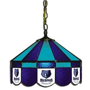 Memphis Grizzlies Stained Glass Pub Light Style Direct Wire