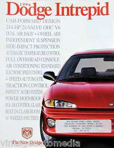 1996 Dodge Intrepid sedan new vehicle brochure  