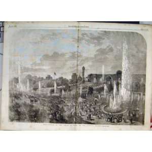  Inauguration Fountains Crystal Palace 1856 Fine Art