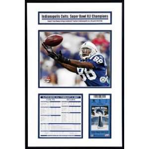  Indianapolis Colts Super Bowl XLI Ticket Frame Jr. Sports 