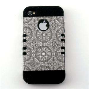   Pattern 2 in 1 Rocker Hybrid Skin & Snap On Case For iPhone 4 4s