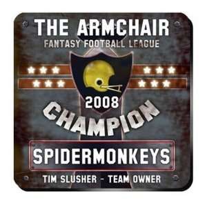 Personalized Fantasy Football Champion Coaster Set  