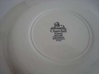 Churchill Blue Willow 10 1/4 Dinner Plates Made In England  