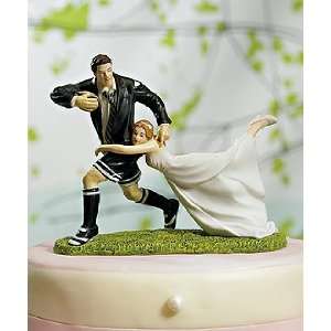   Rugby Wedding Cake Topper   A Love Match Rugby Couple