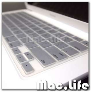 SILVER Silicone Keyboard Cover for Macbook White 13  