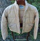 VTG Campus Rugged Country Womens Beige Khaki Puffy Nylo