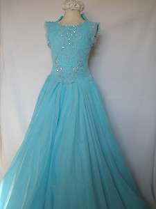New Girl Glitz National Pageant Wedding Party Formal Dress Aqua size6 