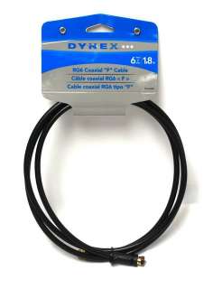 Dynex DX AV081 RG6 Coaxial A/V F Cable 6  