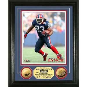  Marshawn Lynch 24Kt Gold Coin Photo Mint Sports 