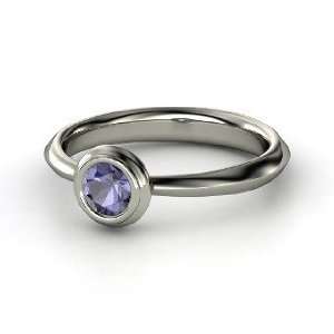  Bezel Ring, Round Iolite Sterling Silver Ring Jewelry