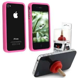  iPlunge Apple® iPhone® iPod® Stand + Pink Bumper TPU 
