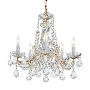  Maria Theresa Chandelier in Chrome or Gold   Item CR 4476 