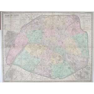 France   Paris) Plan De Paris Mapmaker Andriveau   Goujun Published 