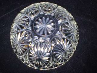 Hocking Glass, Medallion Star & Cameo pattern, crystal, scalloped edge 