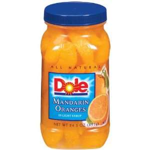 Dole Plastic Jars Mandarin Oranges in Light Syrup   8 Pack  