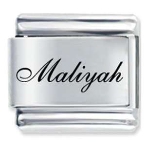    Edwardian Script Font Name Maliyah Italian Charms Pugster Jewelry