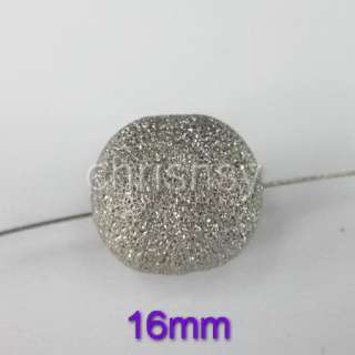 c0693 Stardust Rhodium Plate 16mm Spacer Round Beads 30  