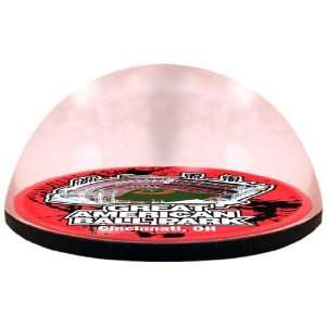   Reds Round Crystal Magnetized Paperweight
